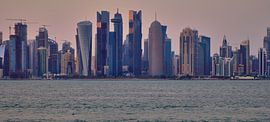 Doha Qatar skyline in the afternoon