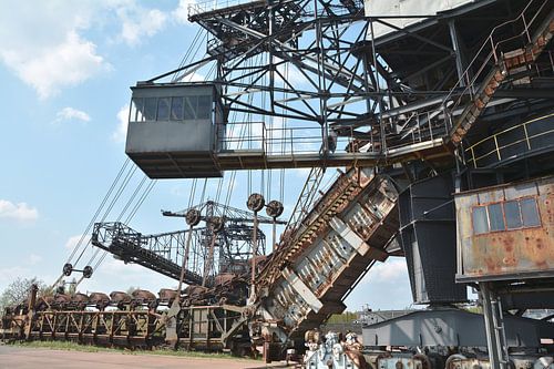 Voormalige kolengraafmachine in de voormalige dagbouwmijn Golpa-Nord bij Gräfenhainichen