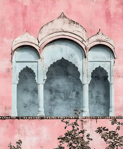 Bâtiment coloré en Inde