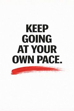 Mach weiter in deinem eigenen Tempo – Minimalistische Wanddekoration mit Zitat