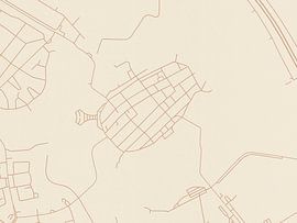 Terracotta-Stil Karte von Naarden von De Kaartenwinkel