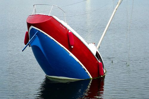 Sailing boat in distress