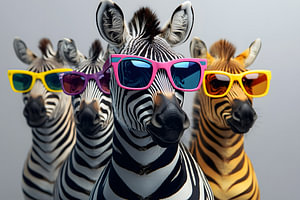 Zebras die den Trend setzen
