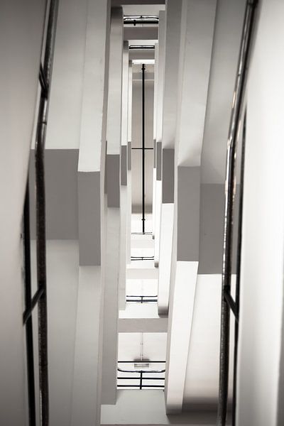 Trappenhuis in lege fabriek by Mary Romijn