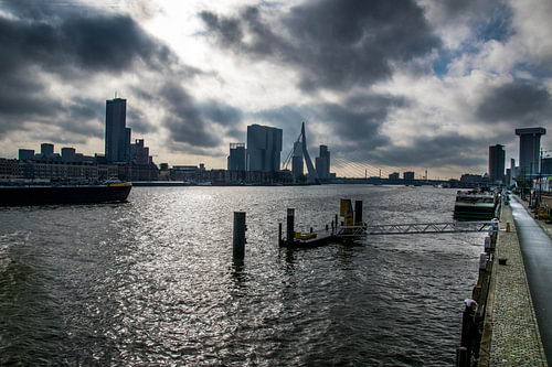 Sky line uitzicht over Rotterdam