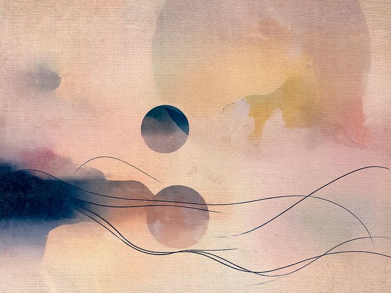 Golden Daydream Abstract Modern Geometric by FRESH Fine Art