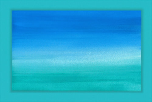 Œuvre d'art présentant un dégradé de bleu et de turquoise
