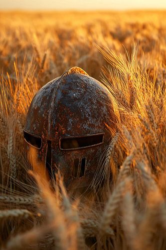 Ridderhelm in het graanveld