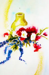 Krug mit Blumen