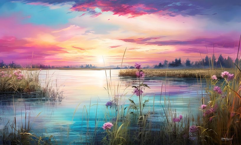 landscape with soft colours by Gelissen Artworks