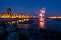 Fireworks Ostend von Wim Byl Miniaturansicht