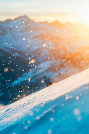 Paysage hivernal avec chutes de neige sur Poster Art Shop