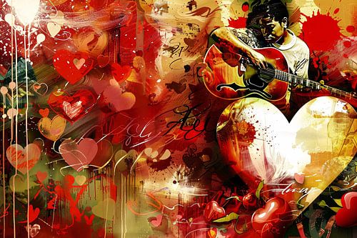 Expression colorée de la musique et de l'amour
