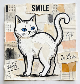 Crazy Cat Art by Jutta Maria Pusl