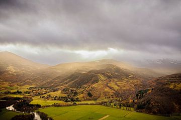 View over Loch Rannoch valley in the Scottish Highlands during autumn by Sjoerd van der Wal Photography