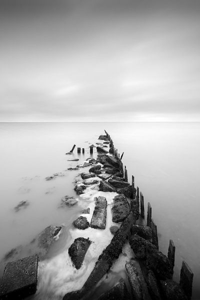 Hafen von Sil in Schwarz und Weiß von Max ter Burg Fotografie
