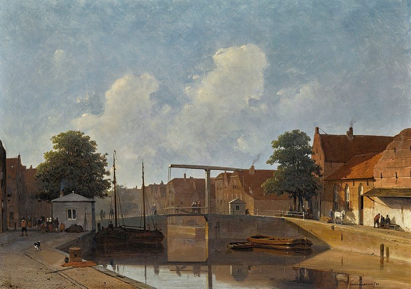 Ein holländischer Kanal, Jan Weissenbruch von Meesterlijcke Meesters