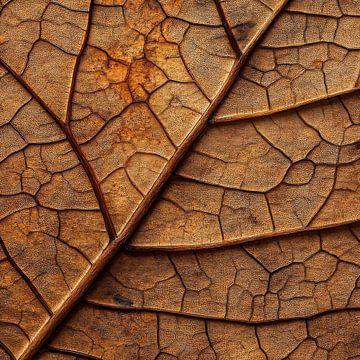 Bladstructuur herfst van Poster Art Shop