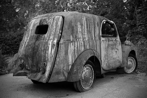 Simca - Fiat in zwart/wit