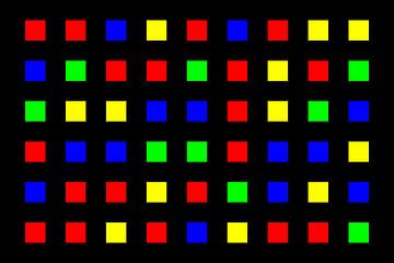 Nested | Center | 06x06 | N=01 | Random #01 | RGBY van Gerhard Haberern