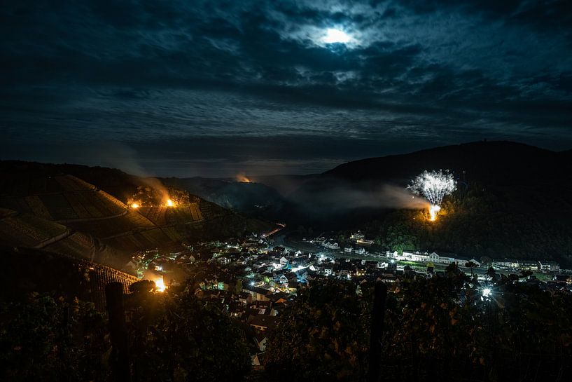 St. Martin's fire in Dernau by Heinz Grates