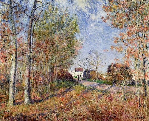 Alfred Sisley,Een hoek van het bos bij Sablons