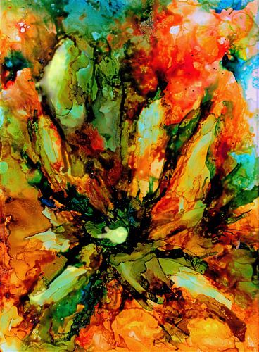 Une fleur abstraite en fleur.