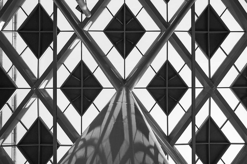 Dakconstructie treinstation Den Haag Centraal von Rinus Lasschuyt Fotografie