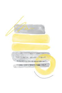 Aquarell-Formen Nr. 1 | Illuminating Yellow & Ultimate Grey