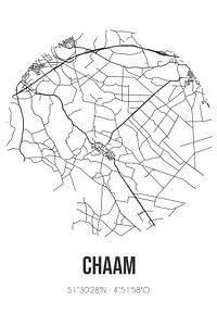 Chaam (Noord-Brabant) | Landkaart | Zwart-wit van Rezona