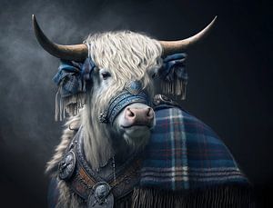 Scottish Highlander Digital Art Fantasy by Preet Lambon