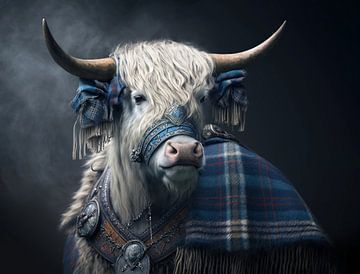Schotse Hooglander Digitaal Kunst Fantasie van Preet Lambon