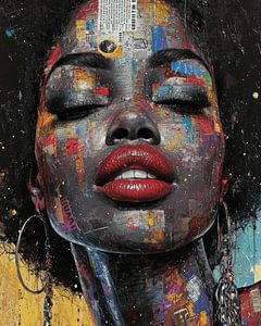 African beauty, pop art style by Studio Allee