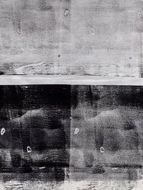 Gritty horizon landscape painting - abstract minimalist art by Dina Dankers