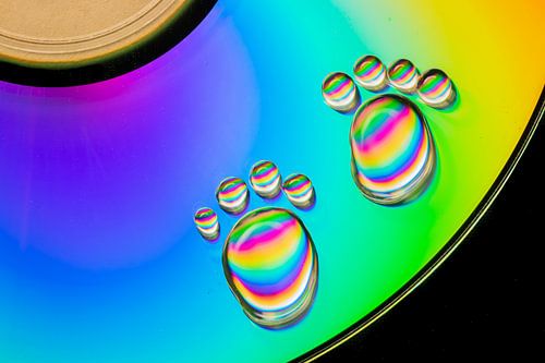 Colourful Water Droplets