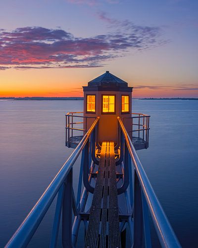 Zonsopkomst bij Peilschaal Oostmahorn