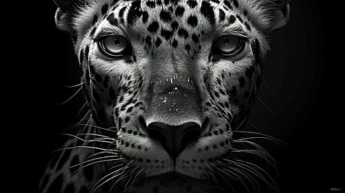 wilde dieren in zwart-wit