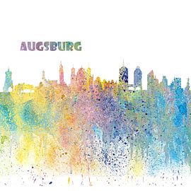 Silhouette de la Bavière d'Augsbourg Splash impressionniste