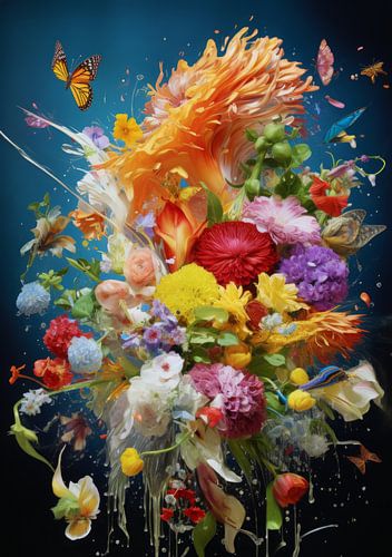 Flowers and butterflies