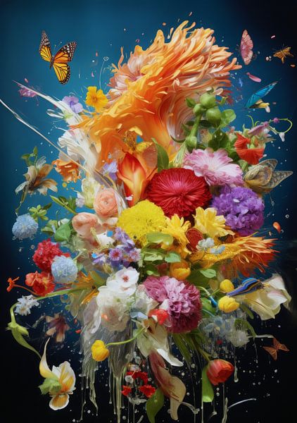 Flowers and butterflies by DNH Expressions