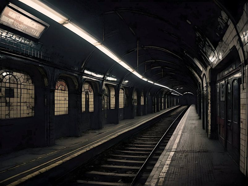 Eine baufällige U-Bahn-Station von Retrotimes