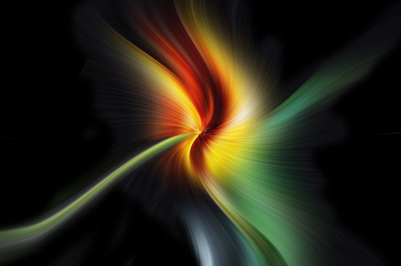 Fleur abstraite de style twirl par Angelika Beuck