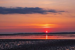 Sonnenaufgang im Wattenmeer auf der Insel Amrum