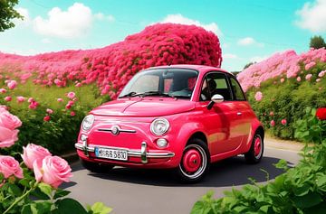 Pretty in Pink - Vintage Fiat 500 van DeVerviers