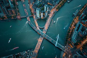 luchtfotografie boven land van Egon Zitter