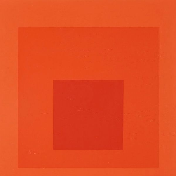 Josef Albers - Hommage an den Platz, Rot, hohe Auflösung von Vivanne
