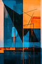 Abstract composition in blue and orange by Poster Art Shop thumbnail