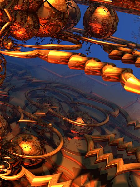 Rendu 3d illustration fantaisie fractale par W J Kok