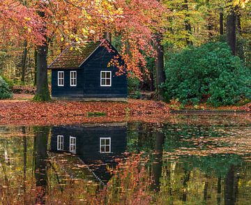 herfst houten huisje kroon domein  het loo van petra van oorschot