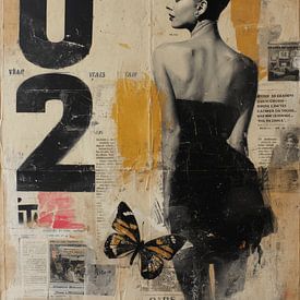 Vintage mixed media collage van Studio Allee